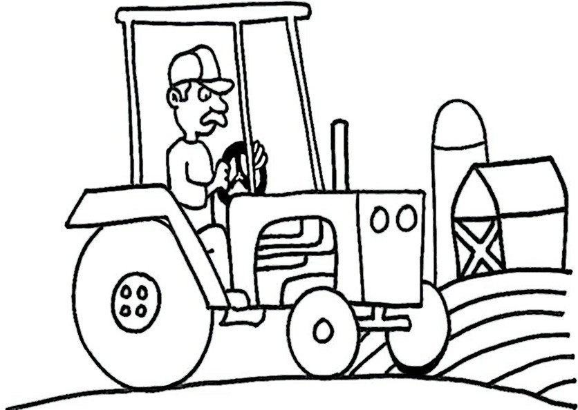 traktor 3  ausmalbild