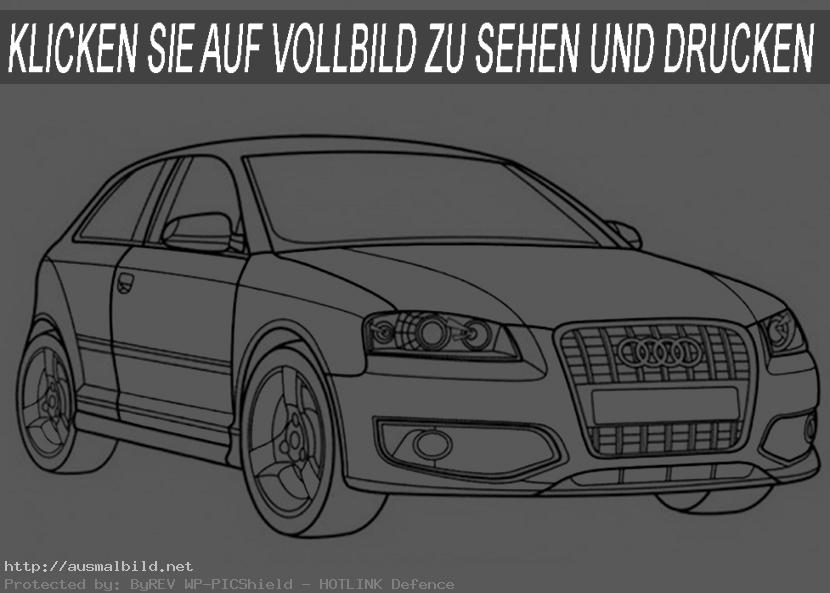 Ausmalbilder Autos. Audi S3