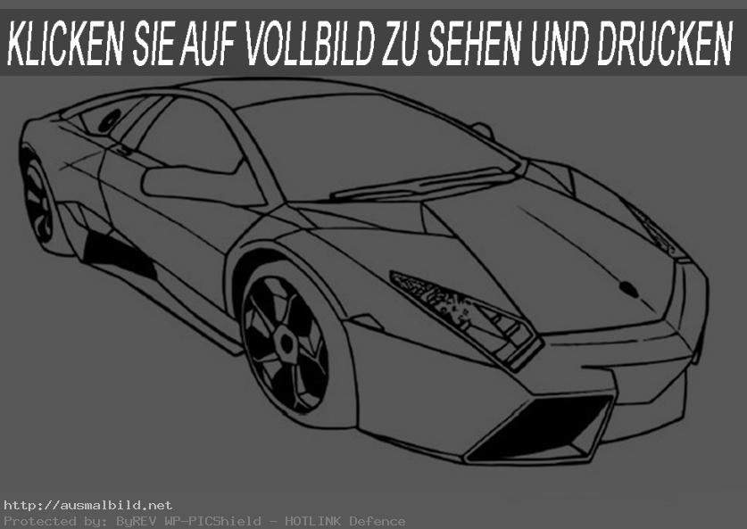 Ausmalbilder Autos. Lamborghini Huracan