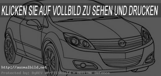 Ausmalbilder Auto. Opel Astra GTC