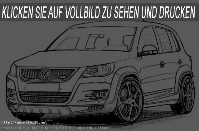 Ausmalbilder Autos. VW Tiguan