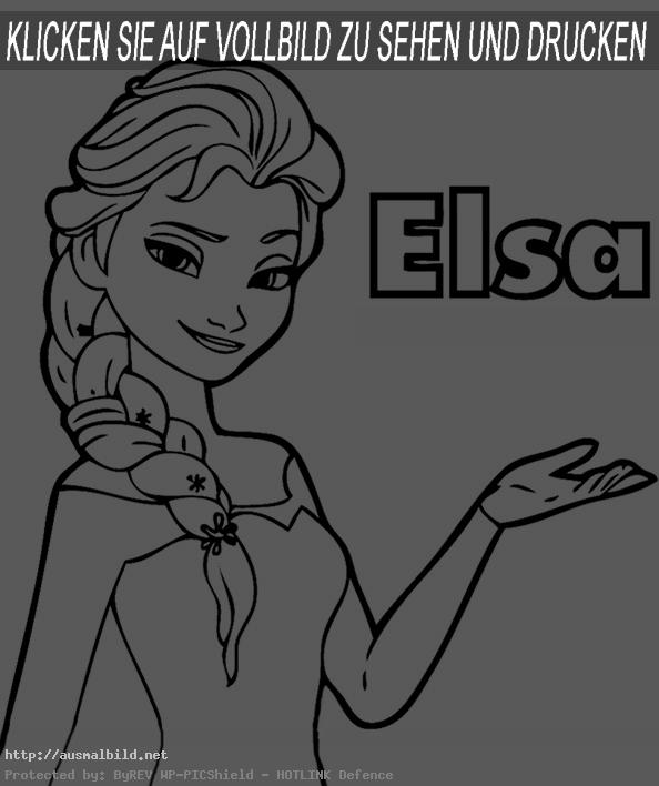 Elsa von Eiskönigin zum ausmalen