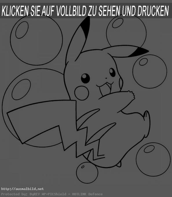 Ausmalbilder Pokemon. Pikachu (2)