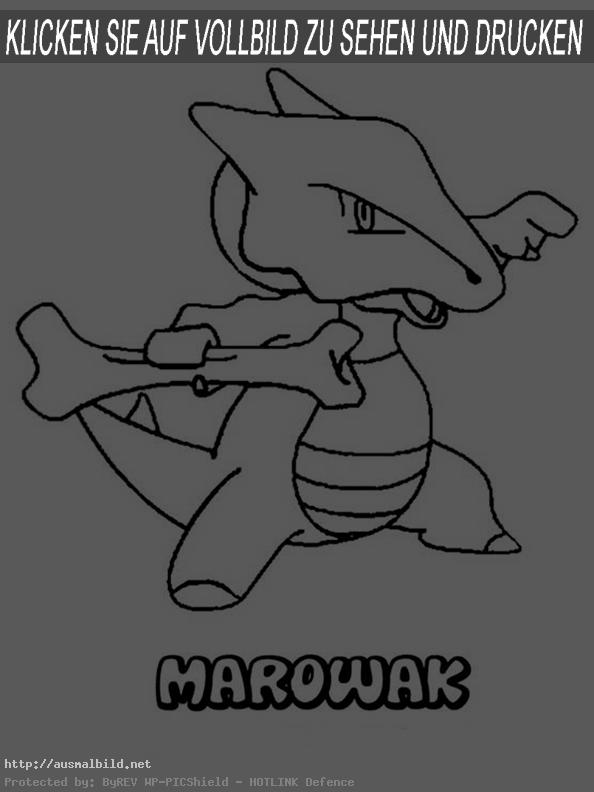 Ausmalbilder Pokemon. Marowak