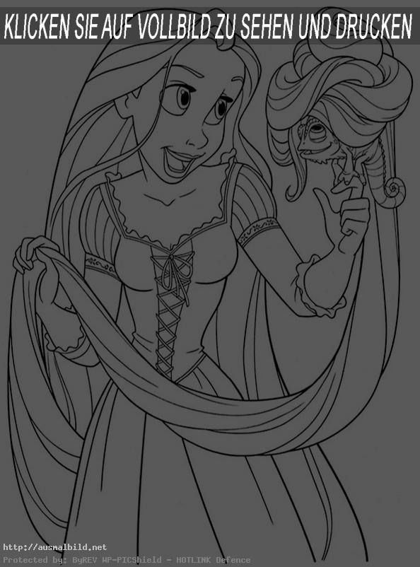 Ausmalbilder Prinzessin Rapunzel