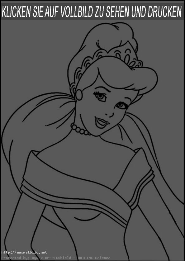 Ausmalbilder Prinzessin Cinderella