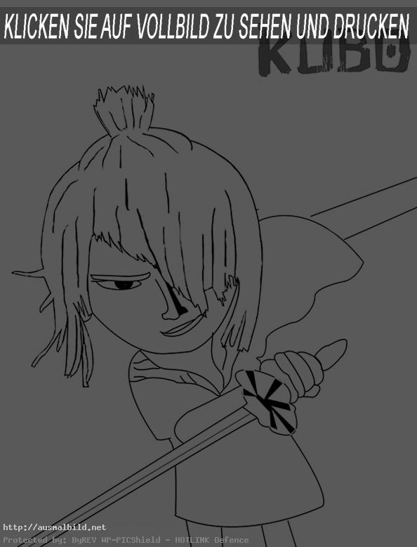 Ausmalbild Kubo Samurai (Bild 2)