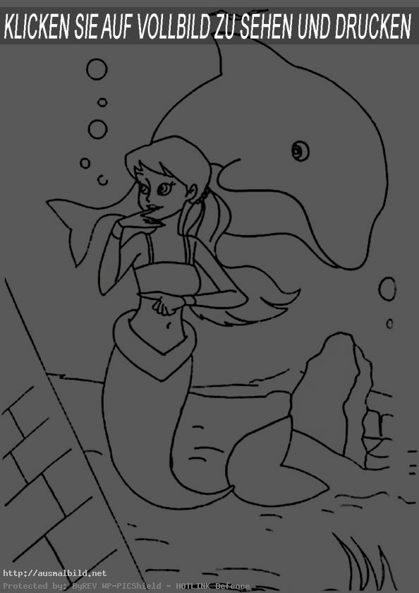 Ausmalbilder Meerjungfrau (8)