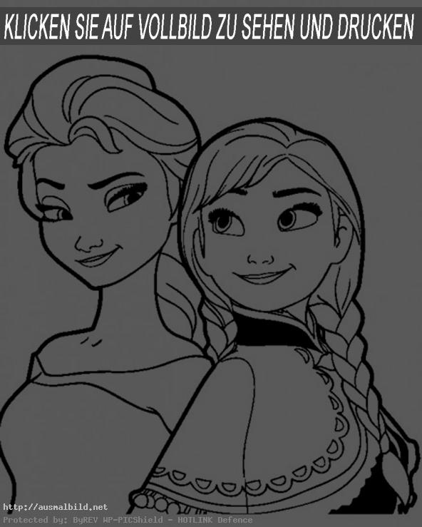 Ausmalbilder Eiskönigin Anna und Elsa (Bild 14)