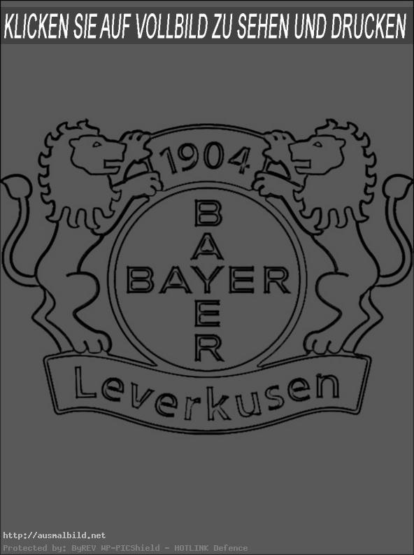 Ausmalbilder Bayer 04 Leverkusen Wappen
