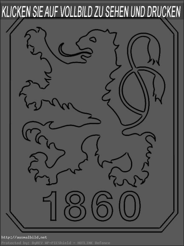 Ausmalbild München 1860 Wappen