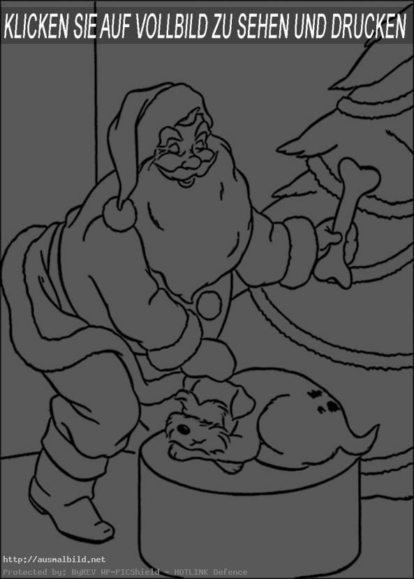 Ausmalbilder Weihnachtsmann (Bild 1)