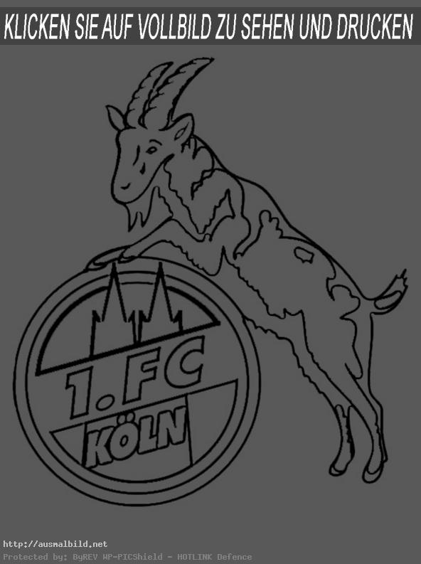 Ausmalbilder 1 FC kóln Wappen
