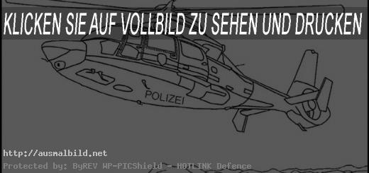 Ausmalbild Hubschrauber-Polizei 8