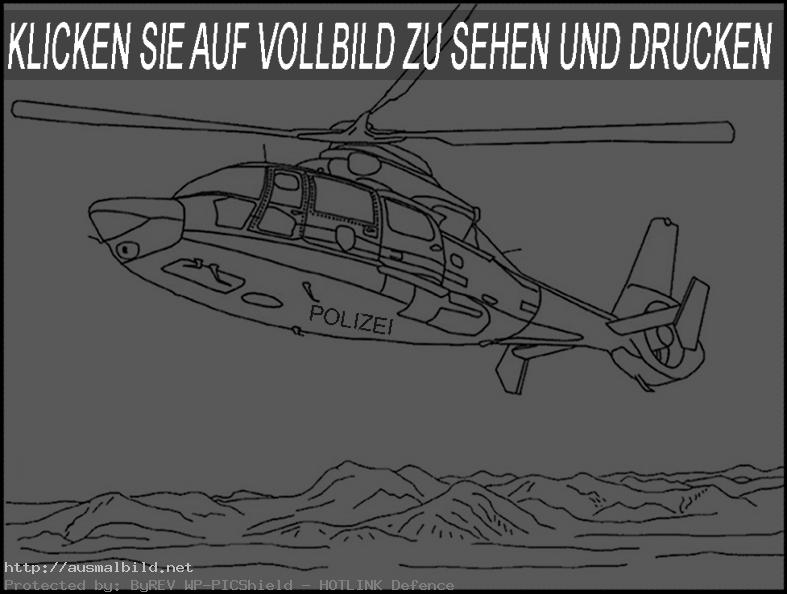 Ausmalbild Hubschrauber-Polizei 8
