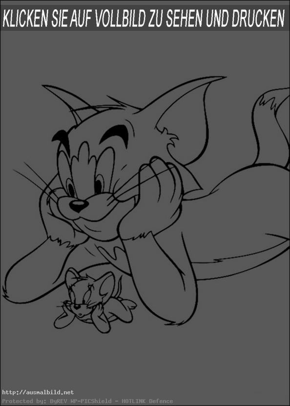 Ausmalbild Tom und  Jerry 1
