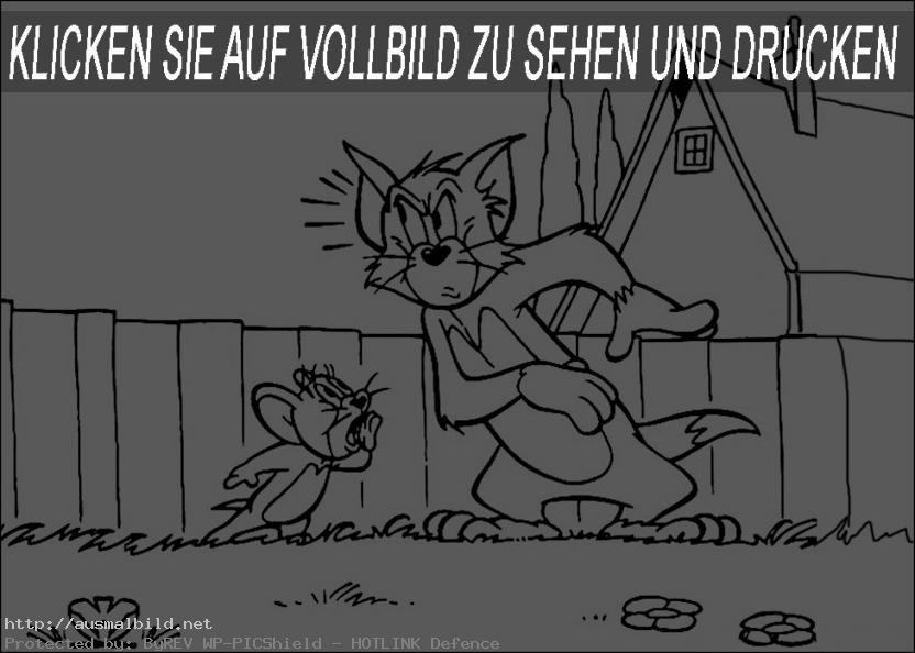 Ausmalbild Tom und Jerry 10