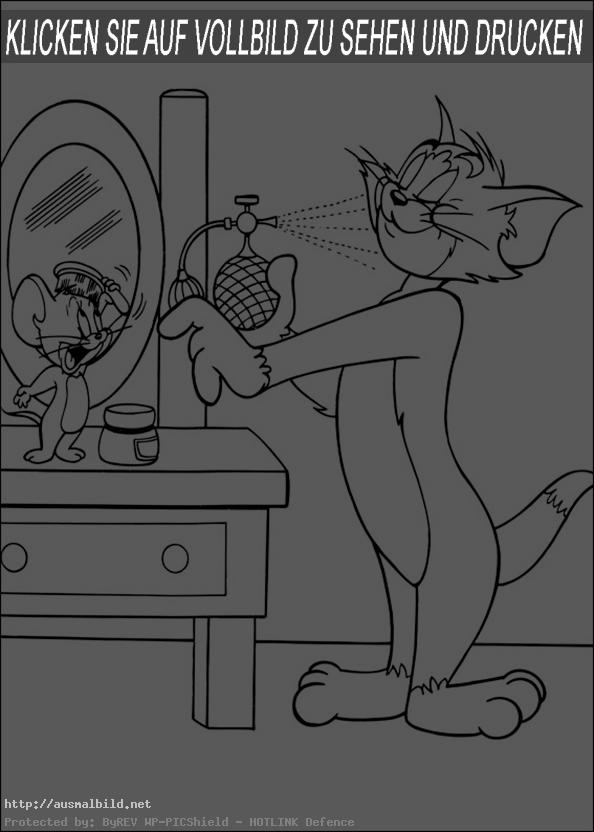 Ausmalbild Tom und Jerry 4