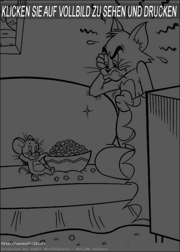 Ausmalbild Tom und Jerry 6