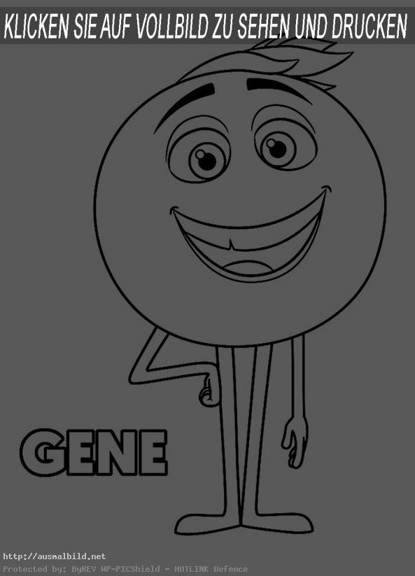 Ausmalbild Emoji der Film: Gene 1