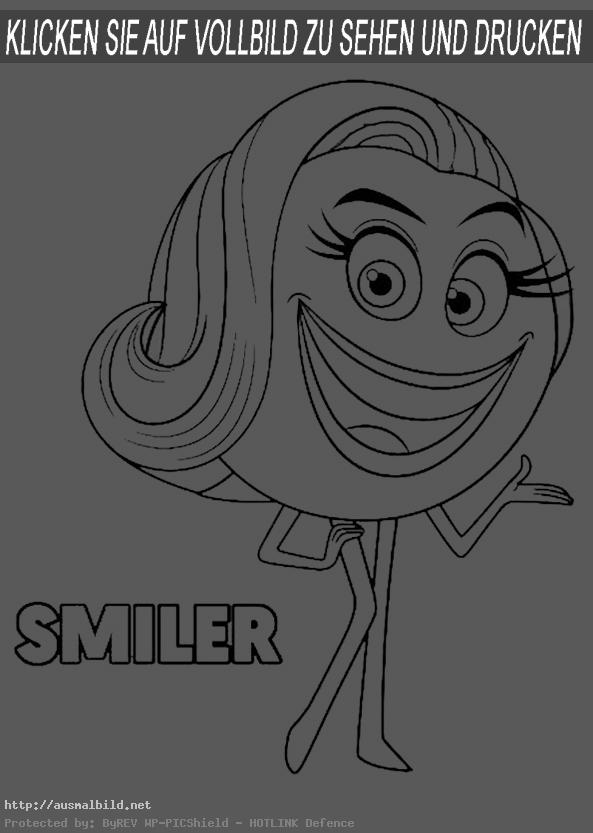 Ausmalbild Emoji: Smiler