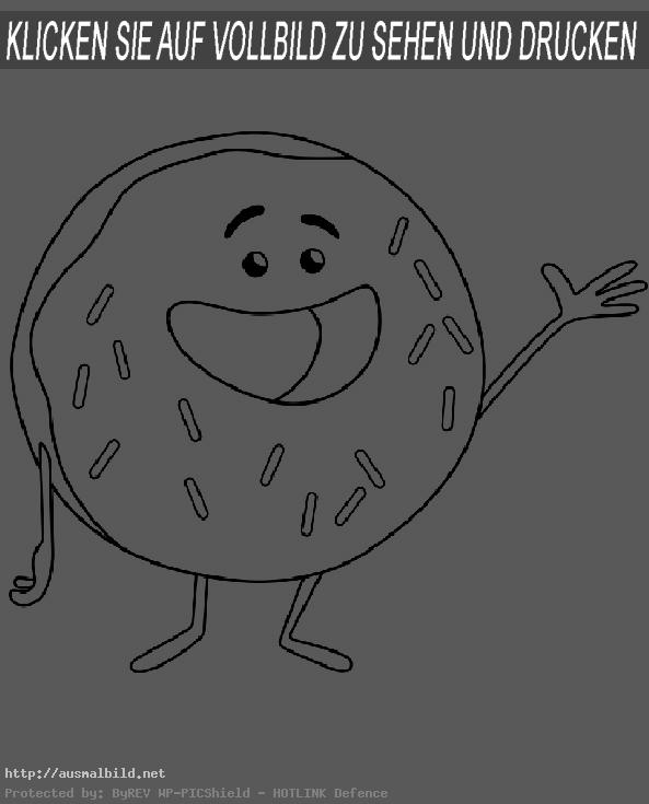 Ausmalbild Emoji der Film. Donuts 1