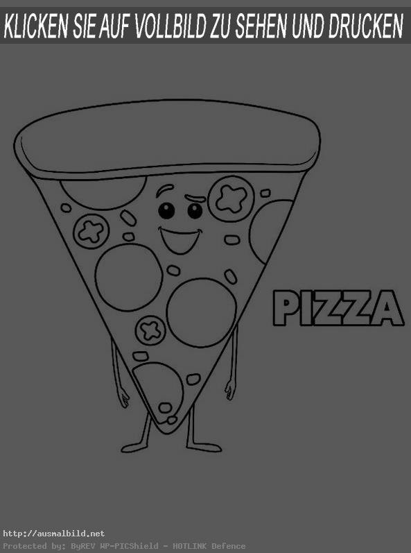 Ausmalbild Emoji Pizza 1