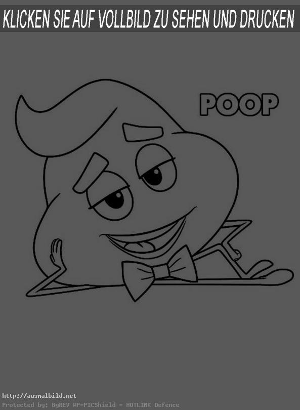 Ausmalbild Emoji Poop