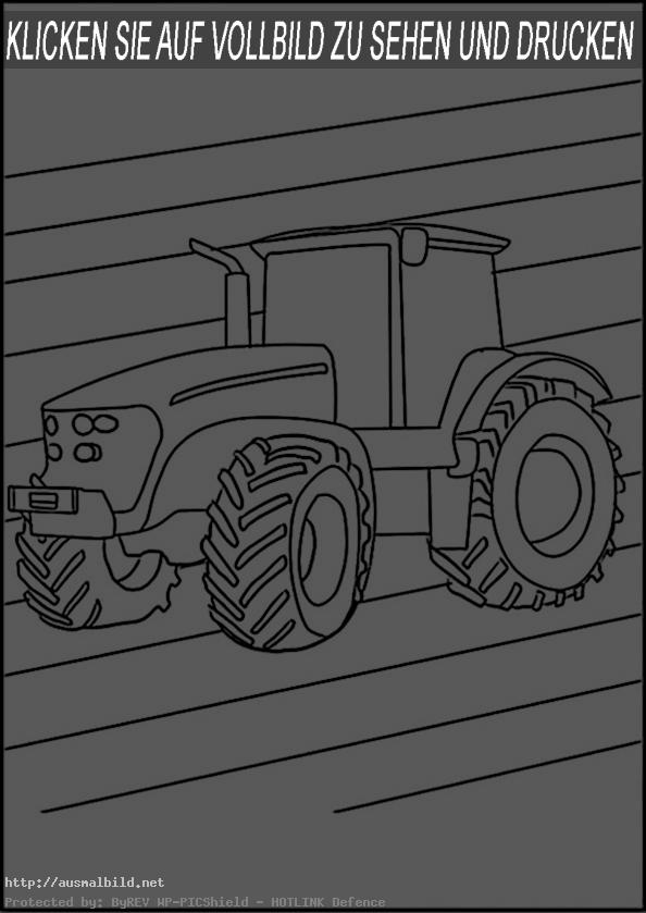 Ausmalbild Traktor, Bild 14